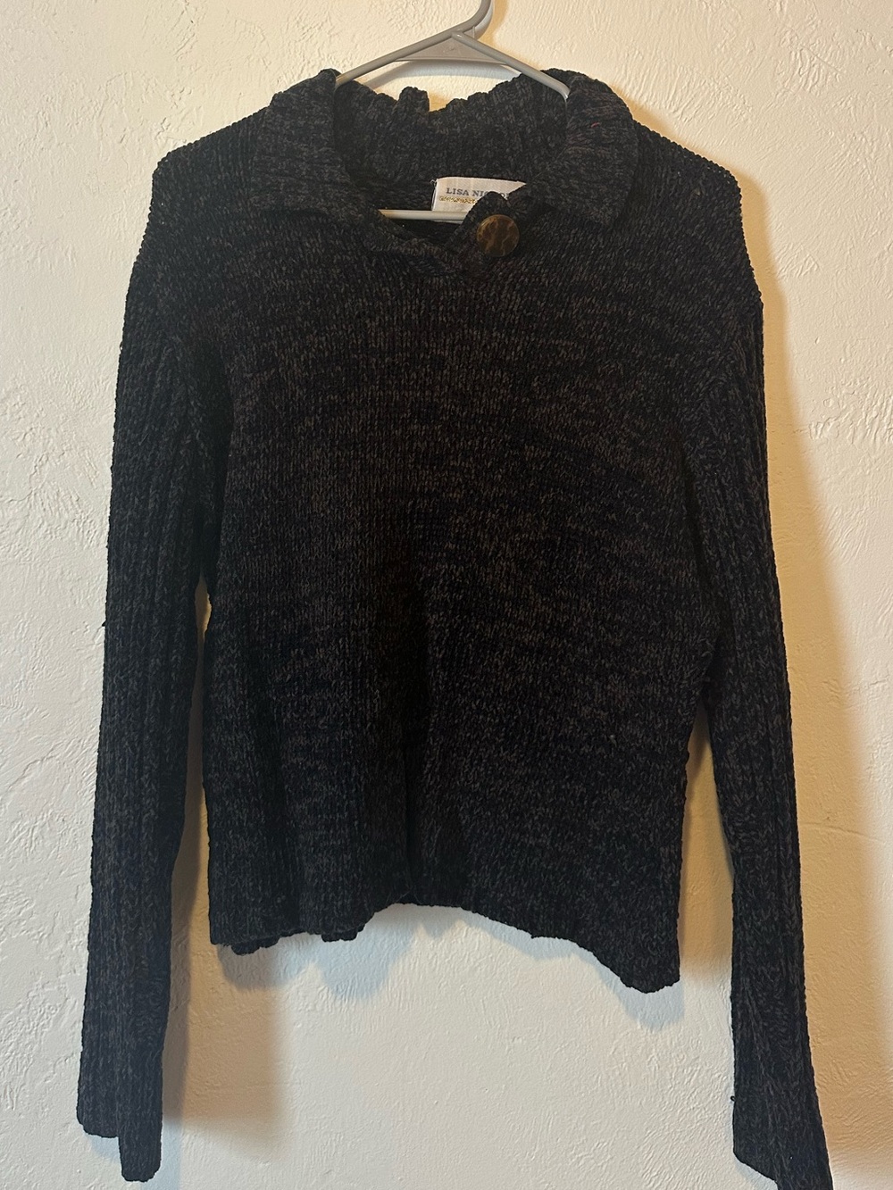 Vintage Brown and Black Heather Sweater